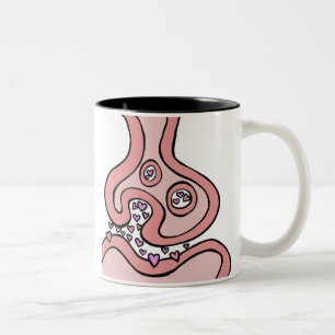 Caneca De Café Em Dois Tons Neurotransmissores cardíacos