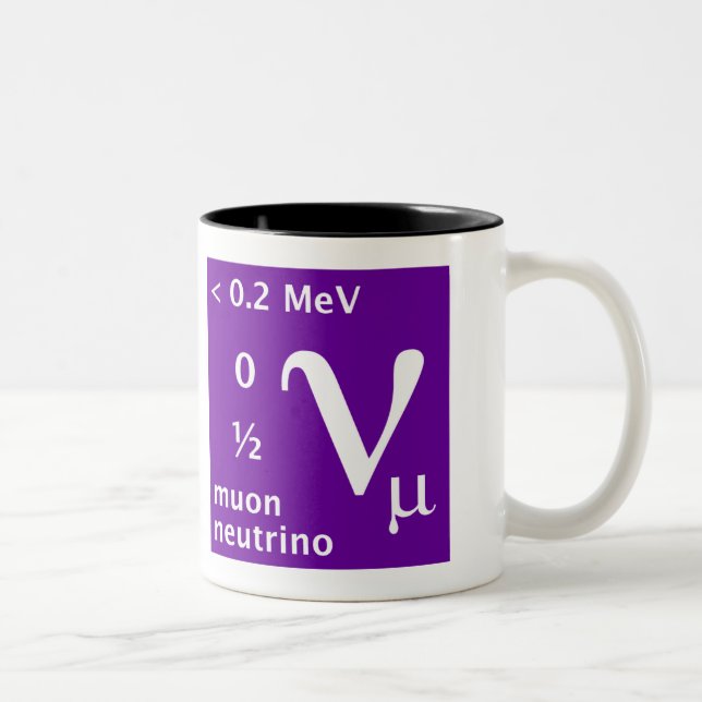 Caneca De Café Em Dois Tons Neutrino de Muon (canhoto) (Direita)