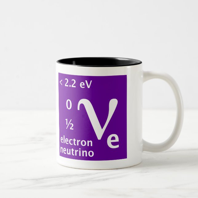 Caneca De Café Em Dois Tons Neutrino do elétron (canhoto) (Direita)