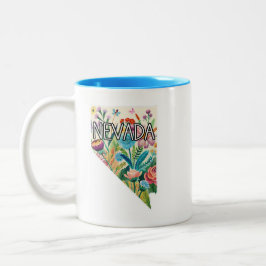 Caneca De Café Em Dois Tons Nevada Wildflower