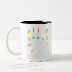 Caneca De Café Em Dois Tons Neve Árctica Raposa Coelho Ouro Óculos Páscoa Ani