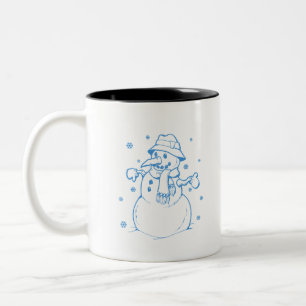 Caneca De Café Em Dois Tons Neve azul