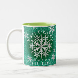 Caneca De Café Em Dois Tons Neve Fala Verde Café De Dois Toneladas