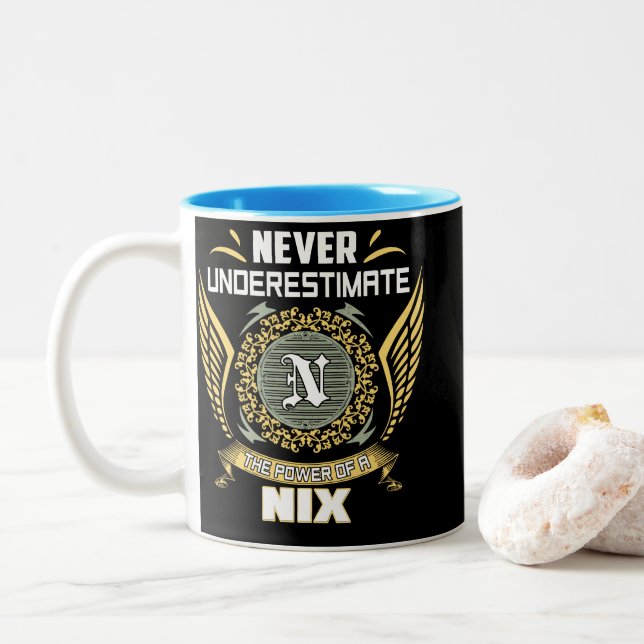Caneca De Café Em Dois Tons Never Underestimate The Power Of A Nix (Com Donut)