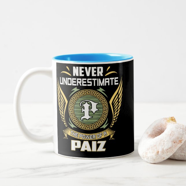 Caneca De Café Em Dois Tons Never Underestimate The Power Of A Paiz (Com Donut)