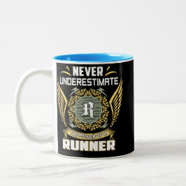 Caneca De Café Em Dois Tons Never Underestimate The Power Of A Runner