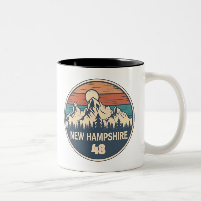 Caneca De Café Em Dois Tons New Hampshire 48 Sunset (Direita)