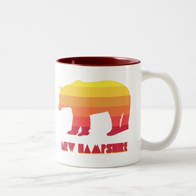 Caneca De Café Em Dois Tons New Hampshire Bear (Direita)