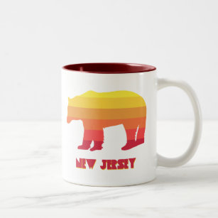 Caneca De Café Em Dois Tons New Jersey Bear Rainbow