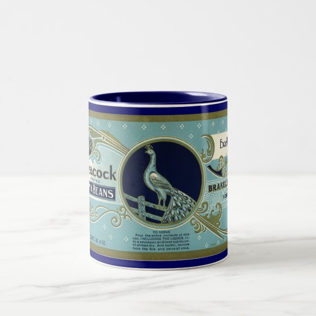 Caneca De Café Em Dois Tons New Jersey Peacock Mug (Centro)