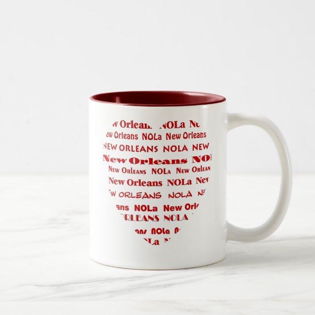 Caneca De Café Em Dois Tons New Orleans Heart (Direita)
