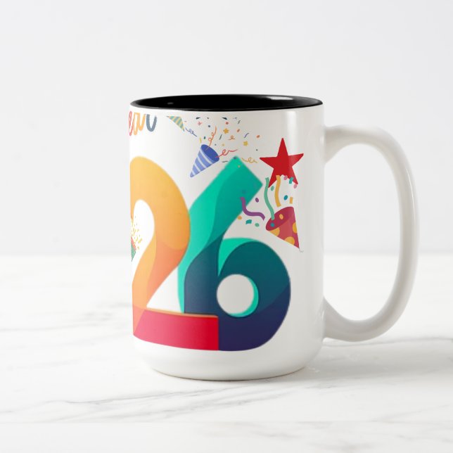 Caneca De Café Em Dois Tons new year mug  (Direita)