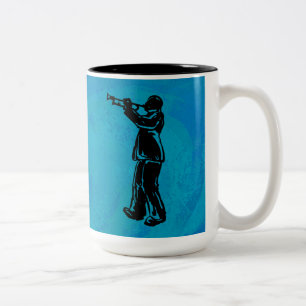 Caneca De Café Em Dois Tons New York Boogie Nights Trumpet Blue