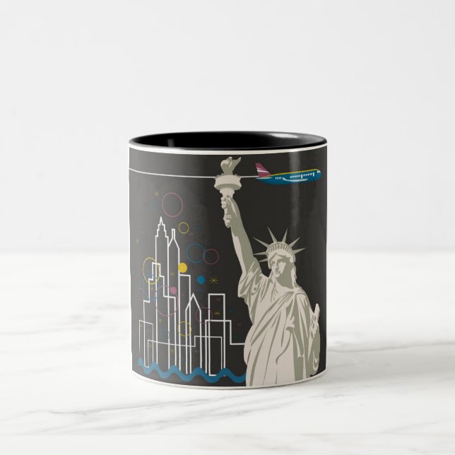 Caneca De Café Em Dois Tons New York Caffee Mug (Centro)