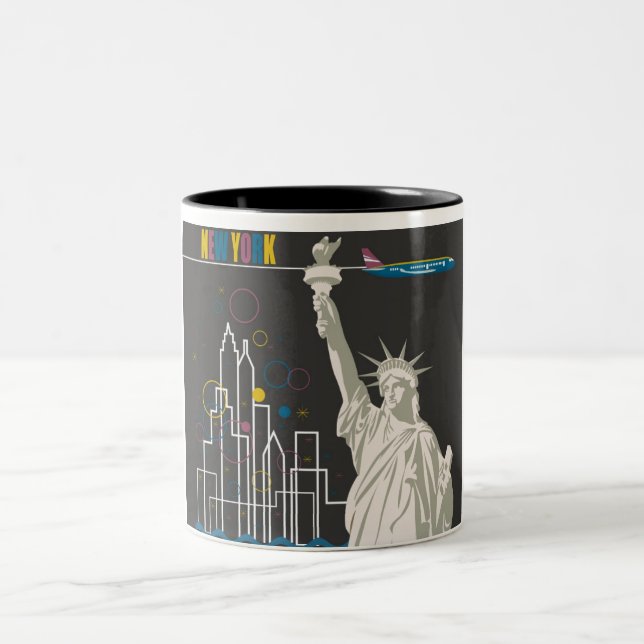 Caneca De Café Em Dois Tons New York Caffee Mug (Centro)