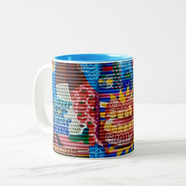 Caneca De Café Em Dois Tons New York Pop Walls (Frente Esquerda)