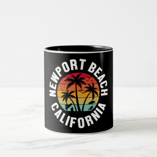 Caneca De Café Em Dois Tons Newport Beach, Califórnia (Centro)