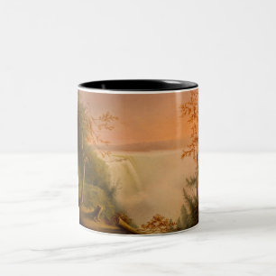 Caneca De Café Em Dois Tons Niagara Falls (Horseshoe Falls) (Rembrandt Peale)
