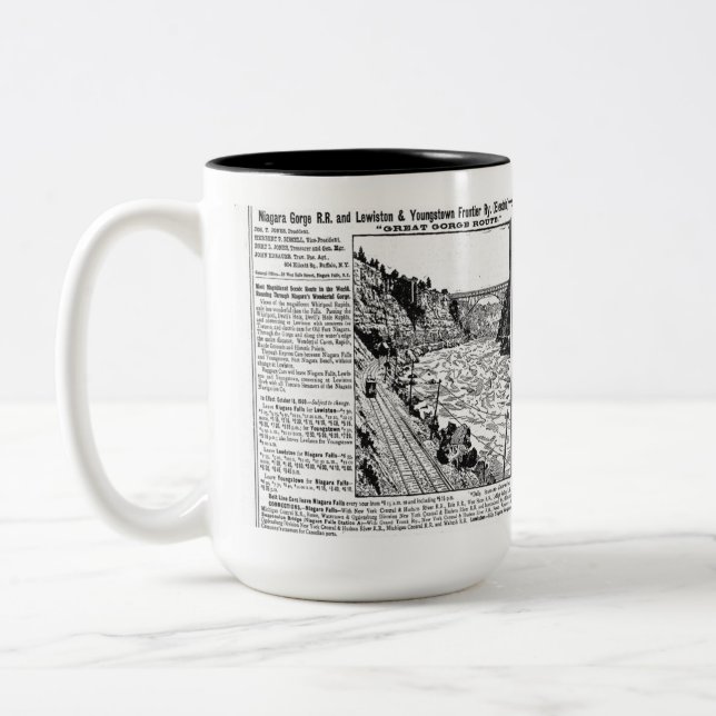 Caneca De Café Em Dois Tons Niagara Gorge Railroad         (Esquerda)