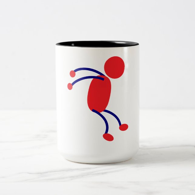Caneca De Café Em Dois Tons Nicubunu Stickman Mug (Centro)