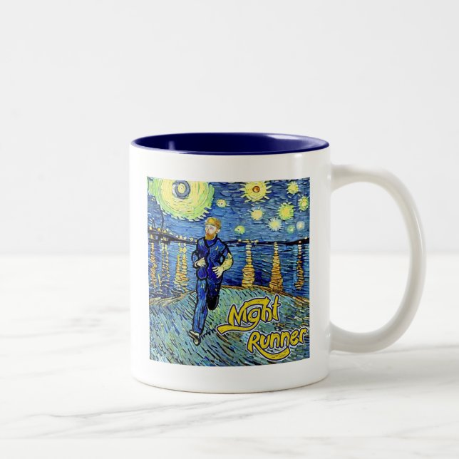 Caneca De Café Em Dois Tons Night Runner Starry Night (Direita)