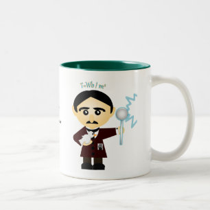 Caneca De Café Em Dois Tons Nikola Tesla