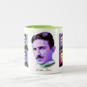 Caneca De Café Em Dois Tons Nikola Tesla