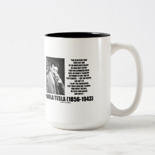 Caneca De Café Em Dois Tons Nikola Tesla Scientific Man Não Tem Objetivo Imed
