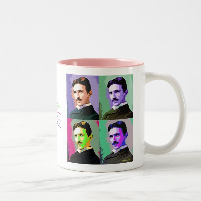 Caneca De Café Em Dois Tons NikolaTesla (Direita)