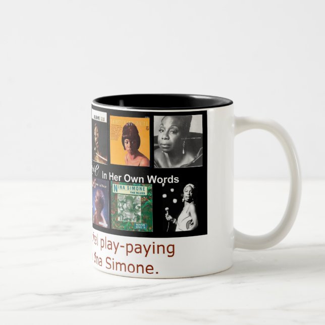 Caneca De Café Em Dois Tons Nina Simone: Em suas próprias palavras (Direita)