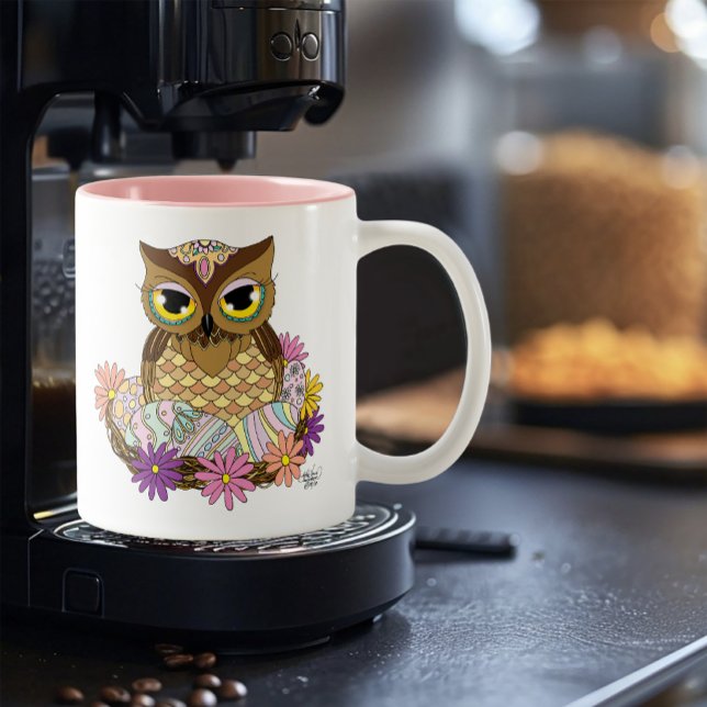 Caneca De Café Em Dois Tons Ninho de Ovos de Páscoa (Criador carregado)