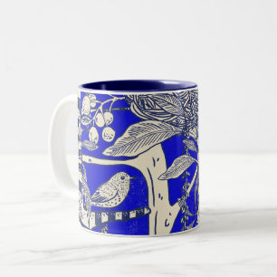Caneca De Café Em Dois Tons Ninho de Pássaros