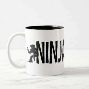 Caneca De Café Em Dois Tons "Ninja desaparece "