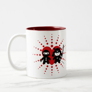 Caneca De Café Em Dois Tons Ninja & samurai