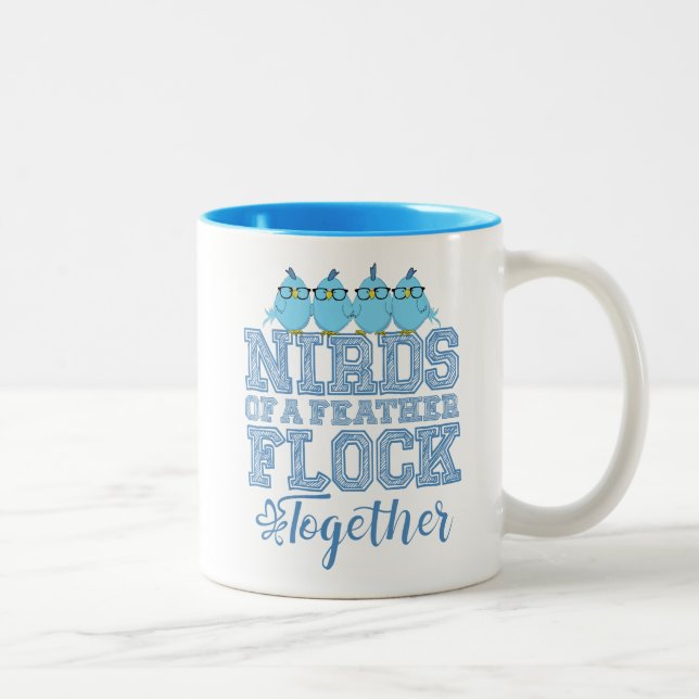 Caneca De Café Em Dois Tons Nirds de uma pena (Direita)