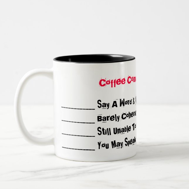 Caneca De Café Em Dois Tons Níveis de Comunicação do café (Esquerda)