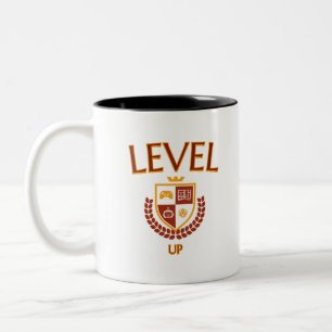 Caneca De Café Em Dois Tons Nível para cima