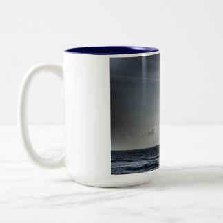 Caneca De Café Em Dois Tons No Azul