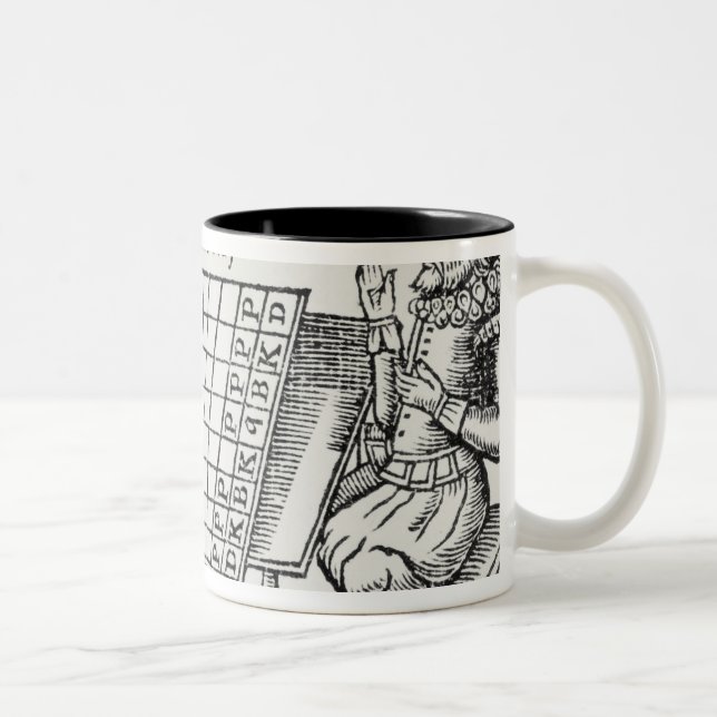 Caneca De Café Em Dois Tons No conselho de xadrez (Direita)