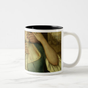 Caneca De Café Em Dois Tons No dentista (óleo em canvas)