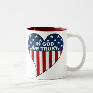 Caneca De Café Em Dois Tons No deus nós confiamos