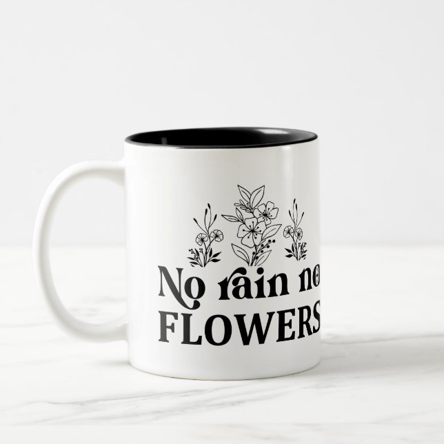 Caneca De Café Em Dois Tons No Rain, No Flowers (Esquerda)