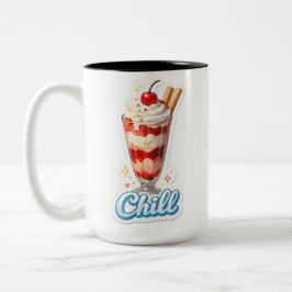 Caneca De Café Em Dois Tons No strawberry parfait two tone coffee mug