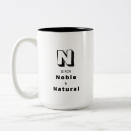 Caneca De Café Em Dois Tons Nobre e Natural N - Louvor de Luxo Personalizado