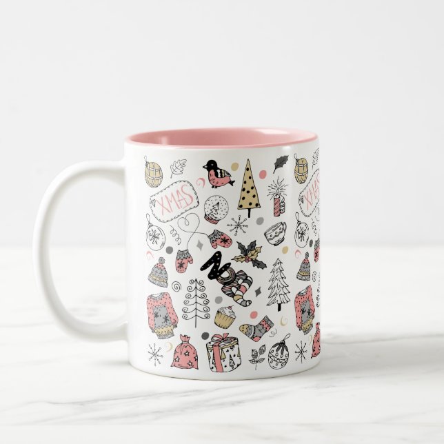 Caneca De Café Em Dois Tons Noel Xmas Novelty Coffee Mug (Esquerda)