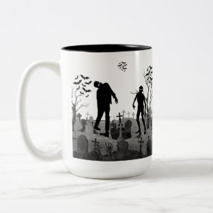 Caneca De Café Em Dois Tons Noite da Lanterna Fantasma preto e branco