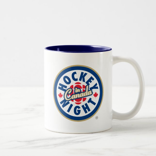 Caneca De Café Em Dois Tons Noite de Hóquei no Canadá (Direita)