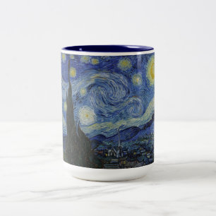 Caneca De Café Em Dois Tons Noite Estrelada de Van Gogh