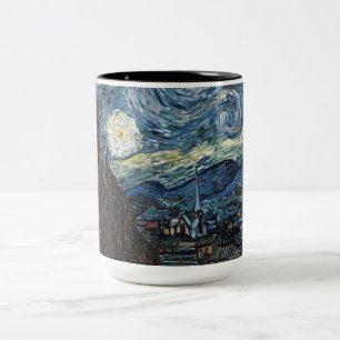 Caneca De Café Em Dois Tons Noite Estrelada por Vincent Van Gogh
