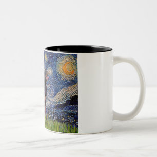 Caneca De Café Em Dois Tons Noite Estrelada - Rottweiler ( nº 6)